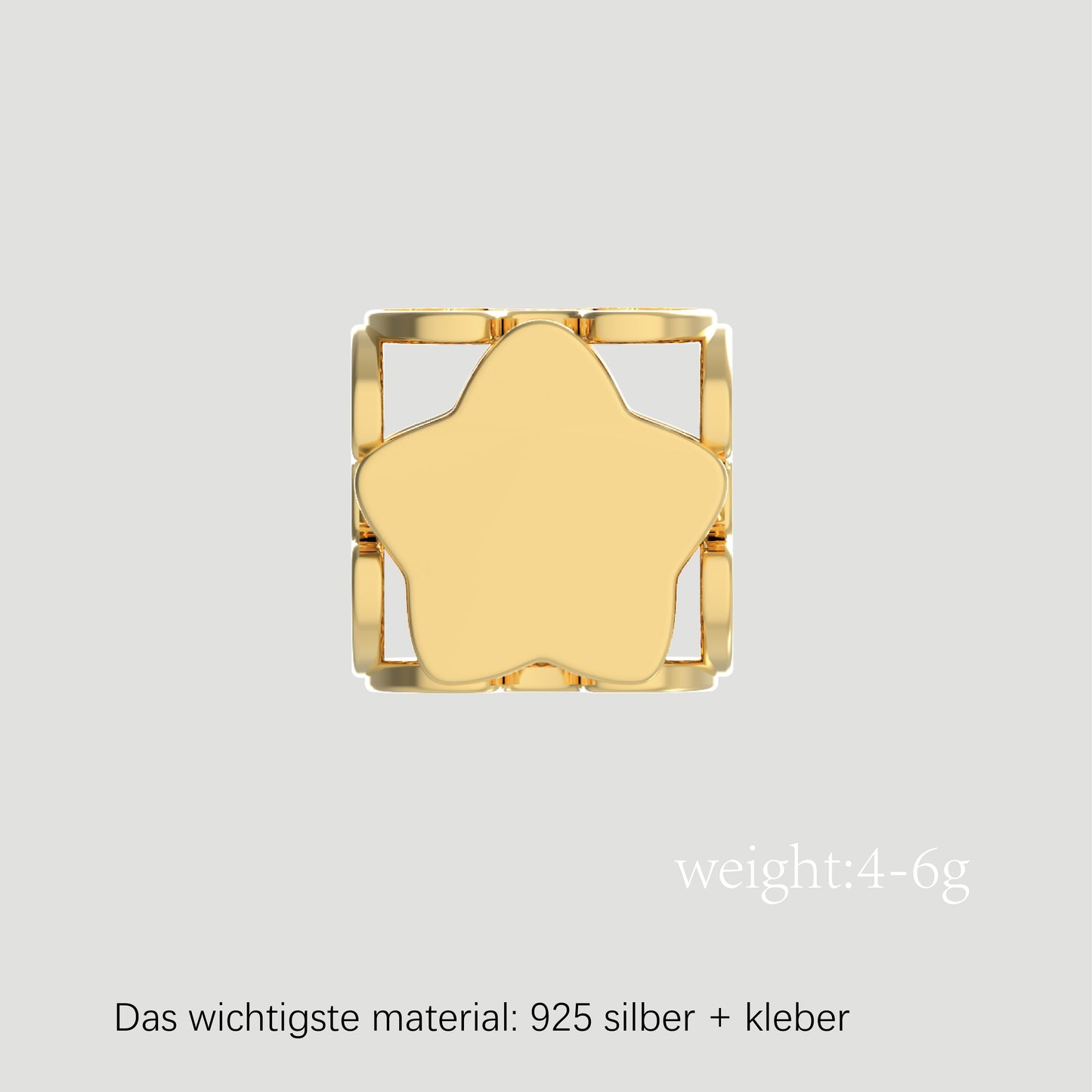 Fashion-Anhänger Buchstabe H-Pures Gold