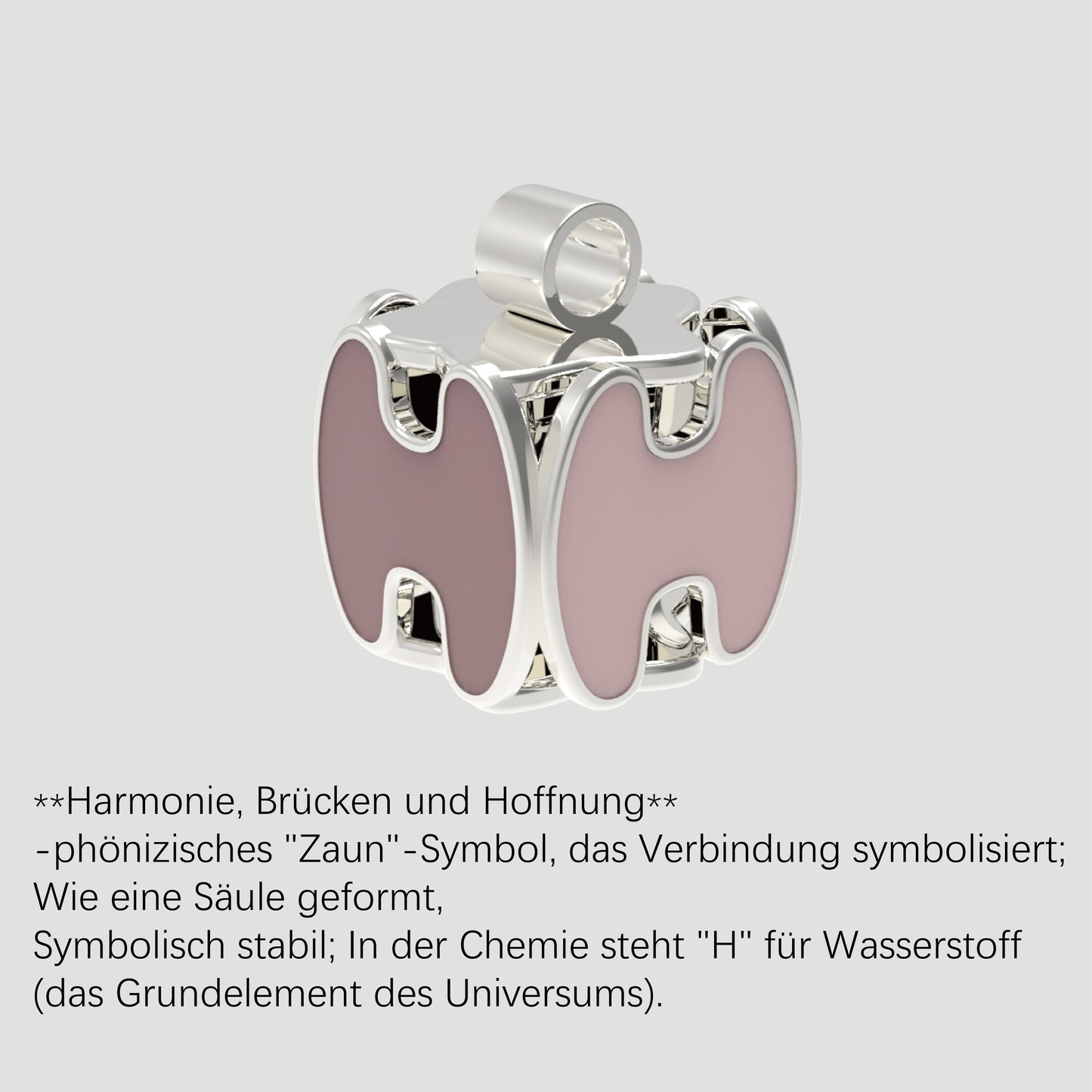 Fashion-Anhänger Buchstabe H-Sterlingsilber