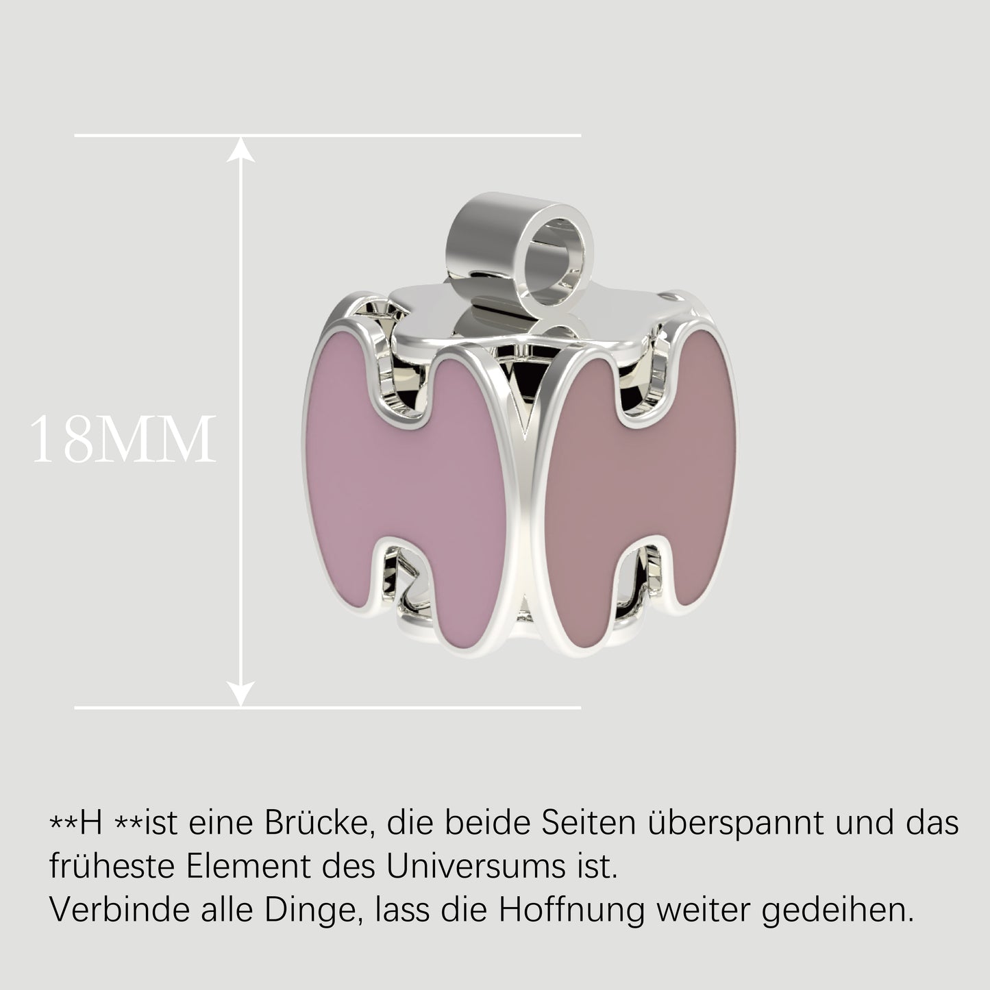 Fashion-Anhänger Buchstabe H-Sterlingsilber