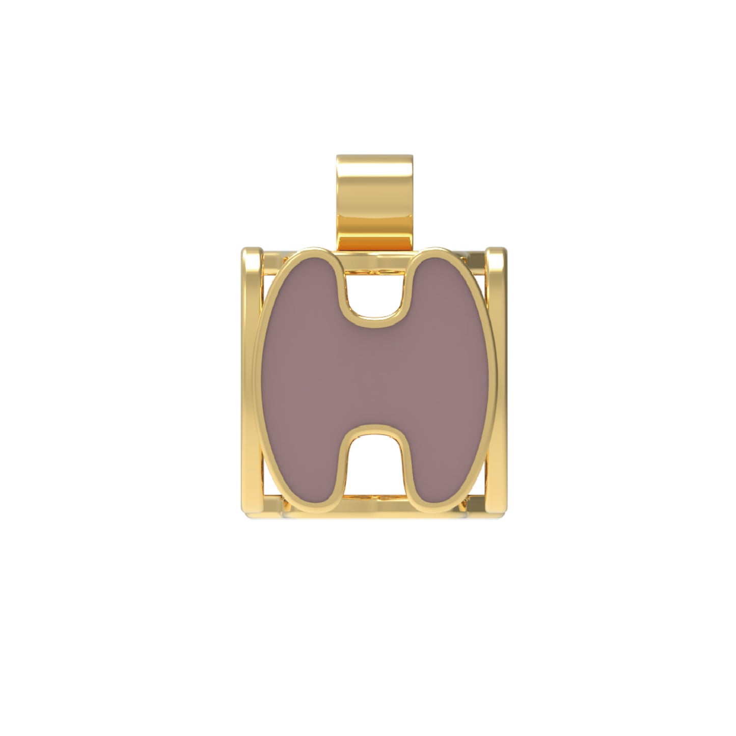 Fashion-Anhänger Buchstabe H-Pures Gold