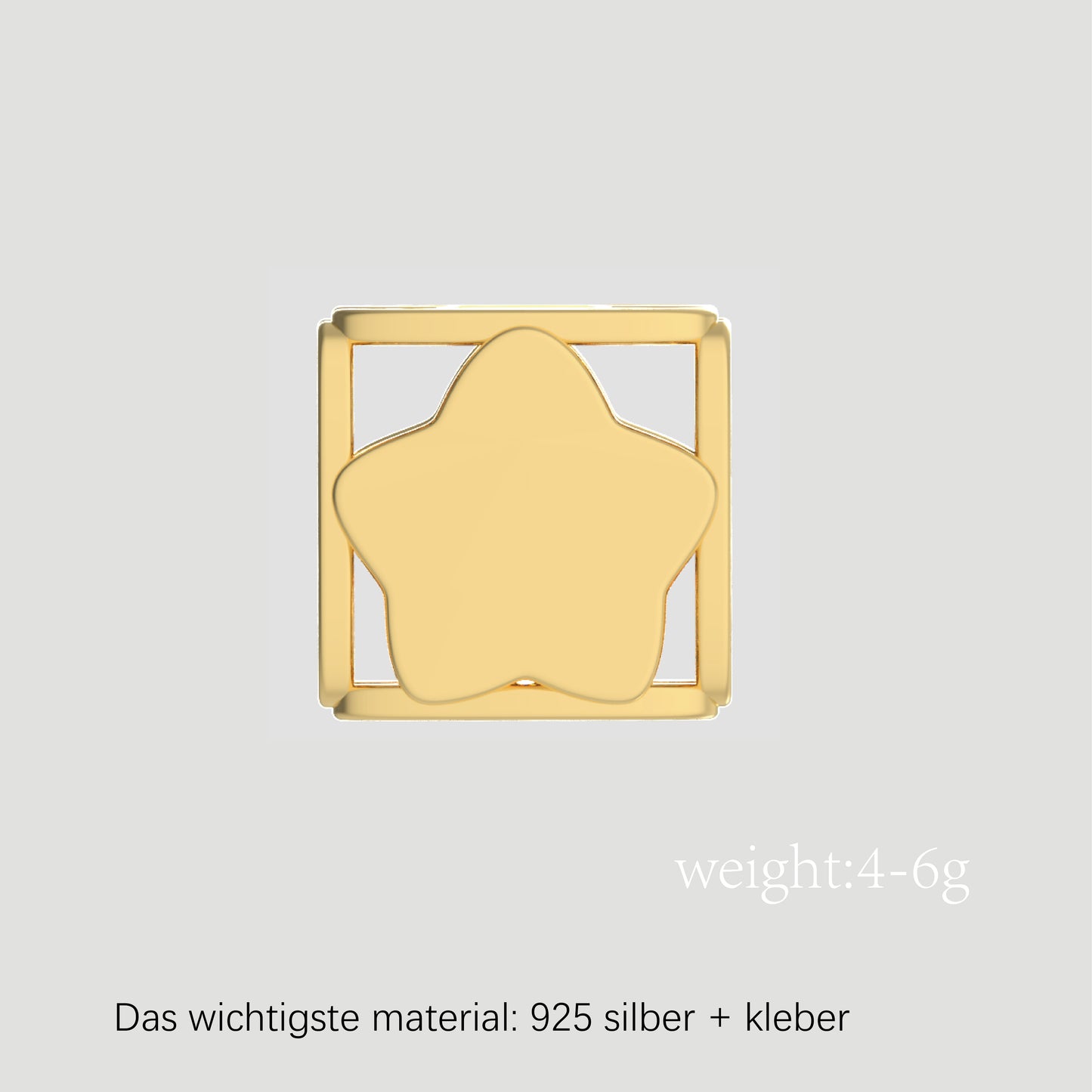 Fashion-Anhänger Buchstabe I-Pures Gold