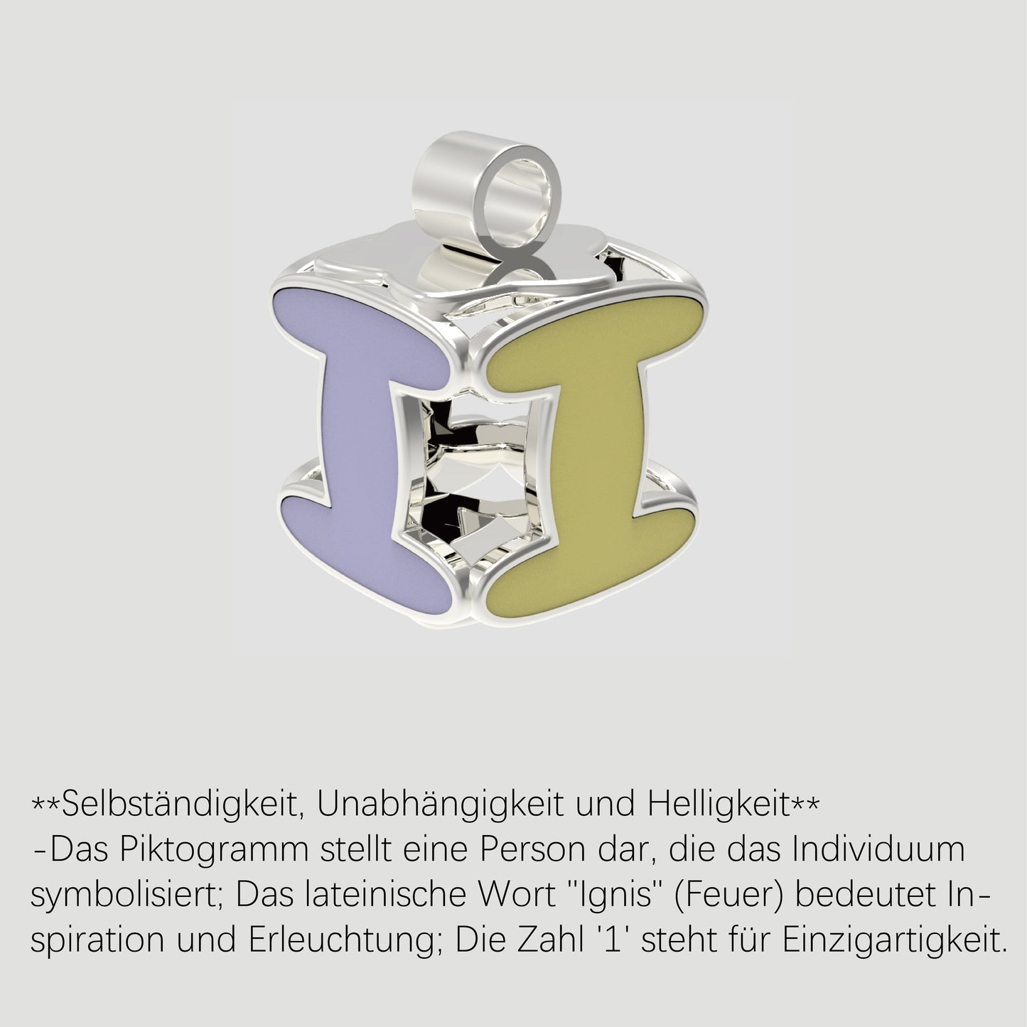 Fashion-Anhänger Buchstabe I-Sterlingsilber