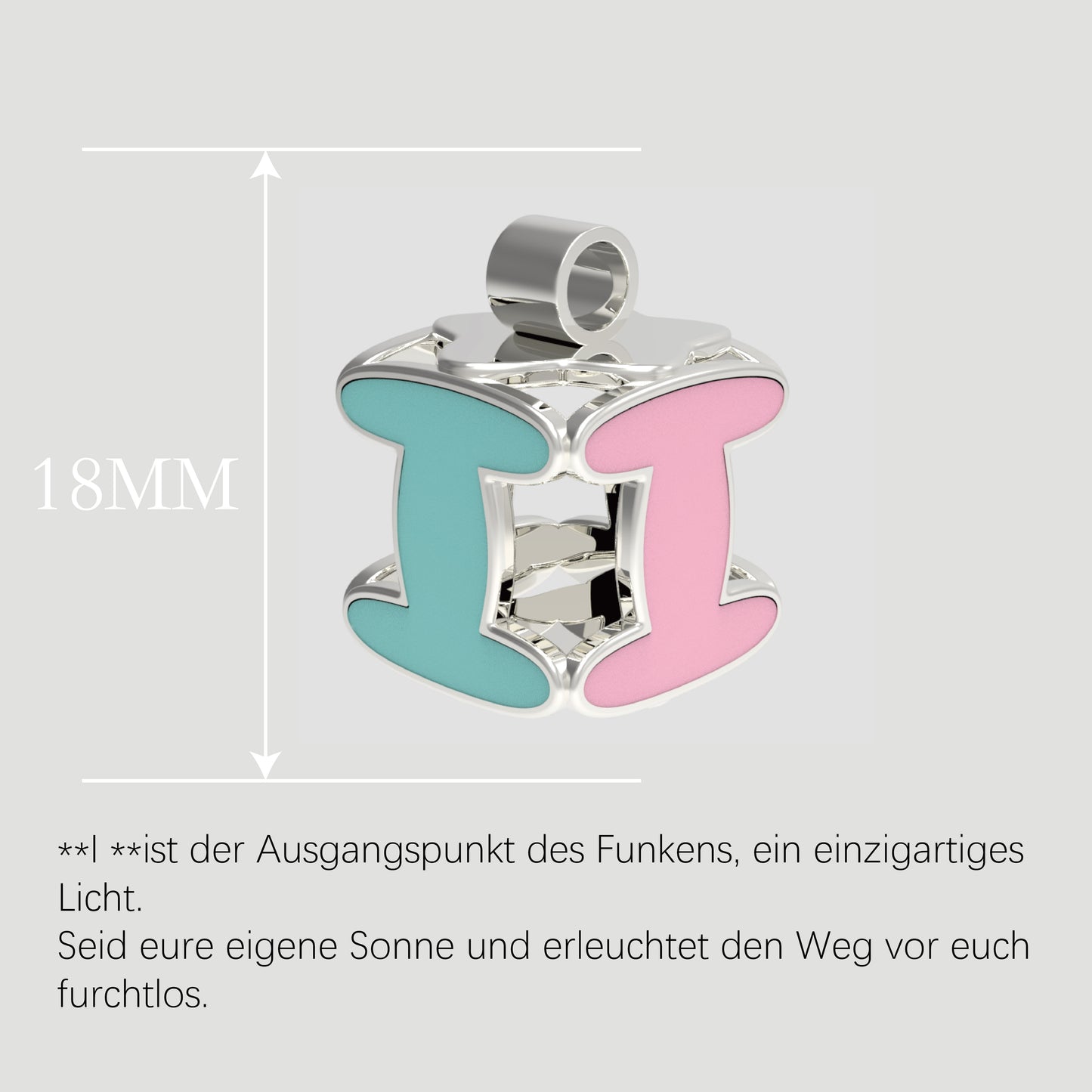 Fashion-Anhänger Buchstabe I-Sterlingsilber