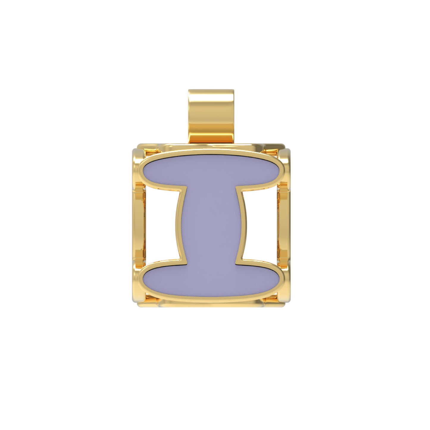Fashion-Anhänger Buchstabe I-Pures Gold