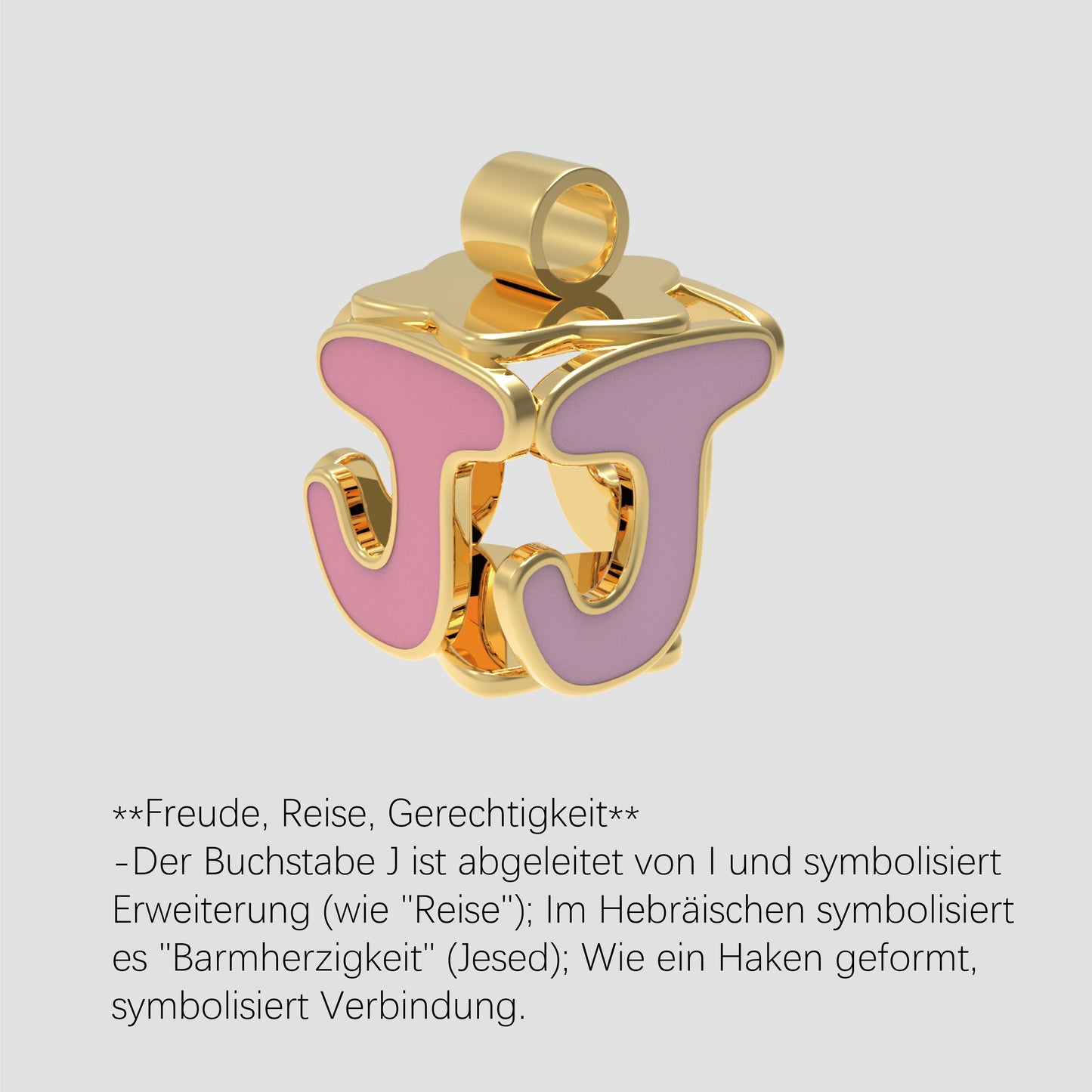 Fashion-Anhänger Buchstabe J-Pures Gold