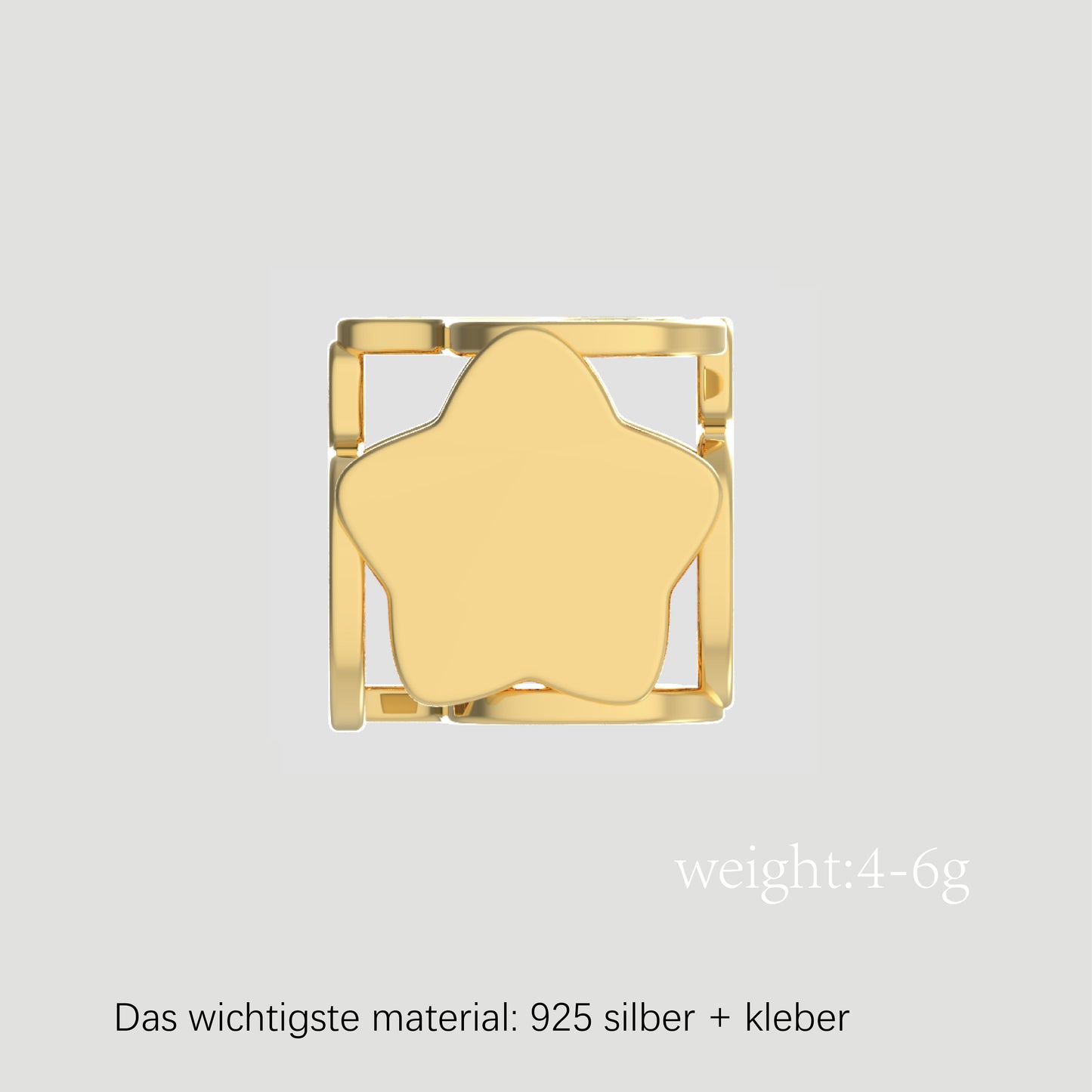 Fashion-Anhänger Buchstabe J-Pures Gold