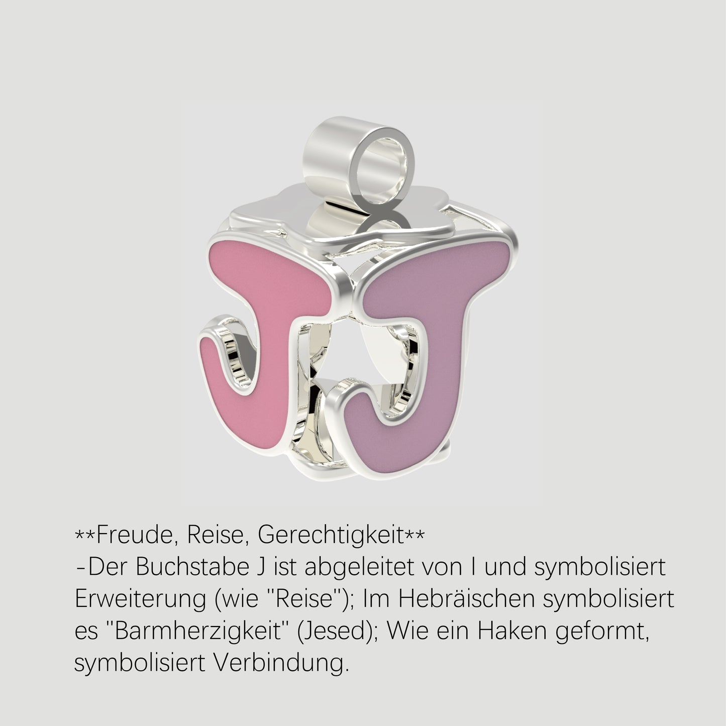 Fashion-Anhänger Buchstabe J-Sterlingsilber