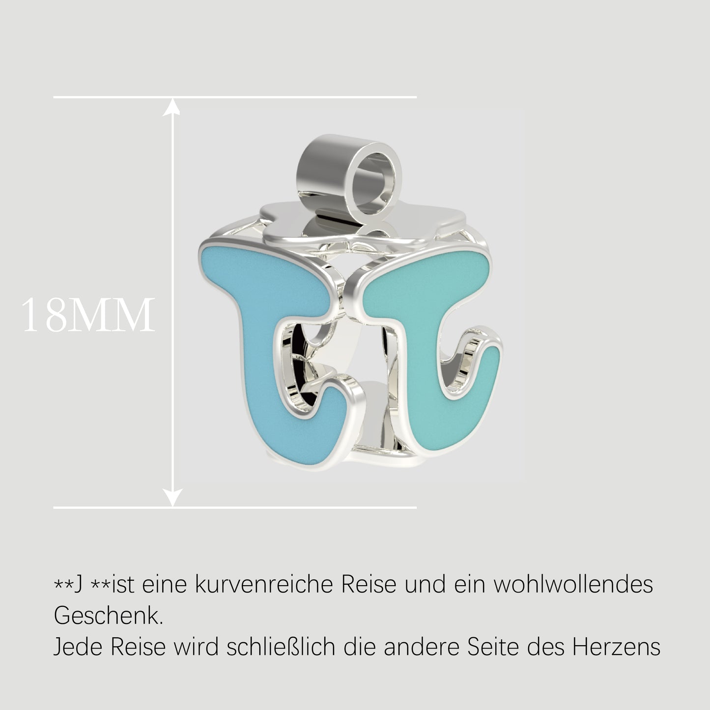 Fashion-Anhänger Buchstabe J-Sterlingsilber