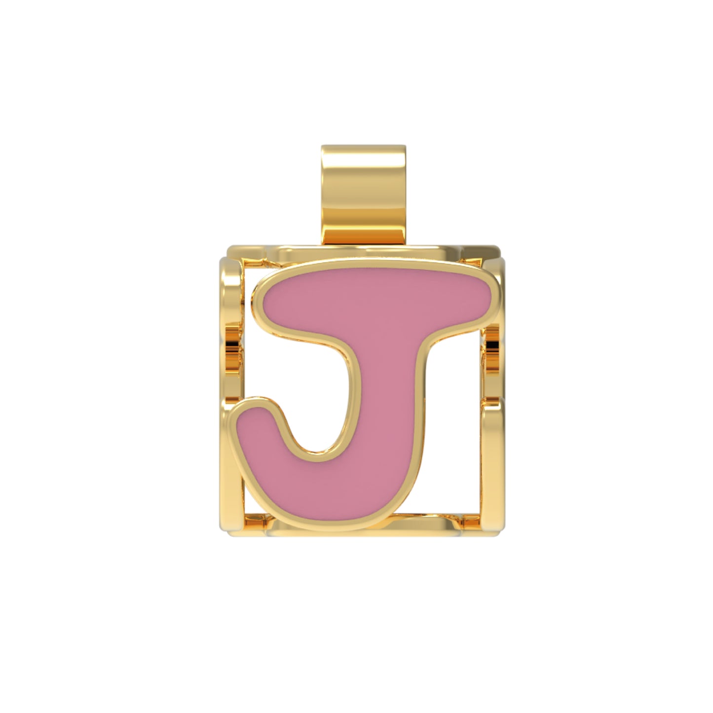 Fashion-Anhänger Buchstabe J-Pures Gold