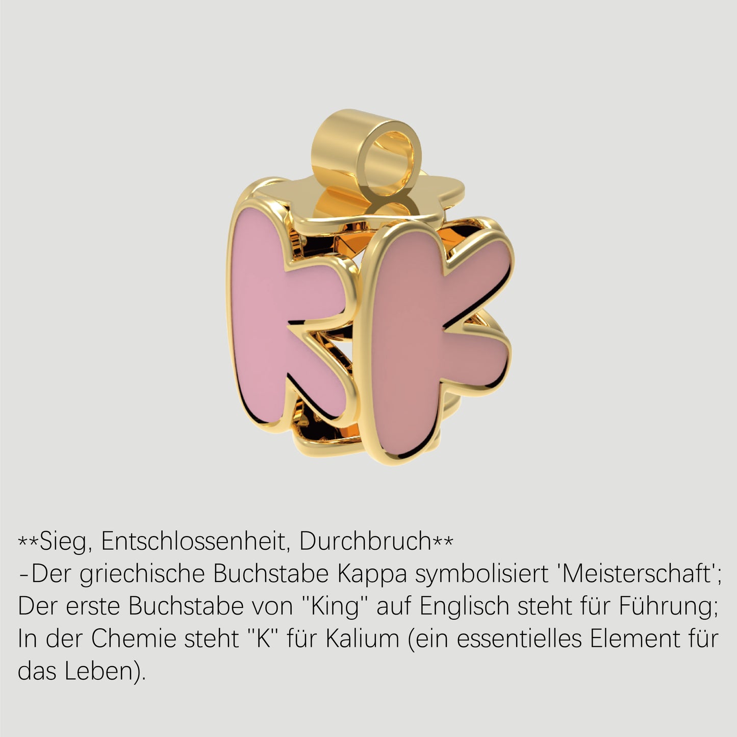 Fashion-Anhänger Buchstabe K-Pures Gold