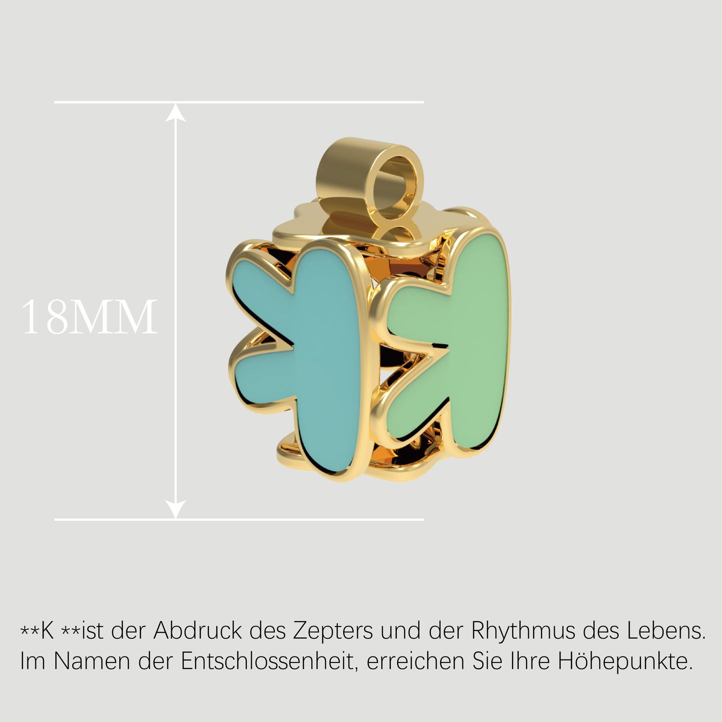 Fashion-Anhänger Buchstabe K-Pures Gold