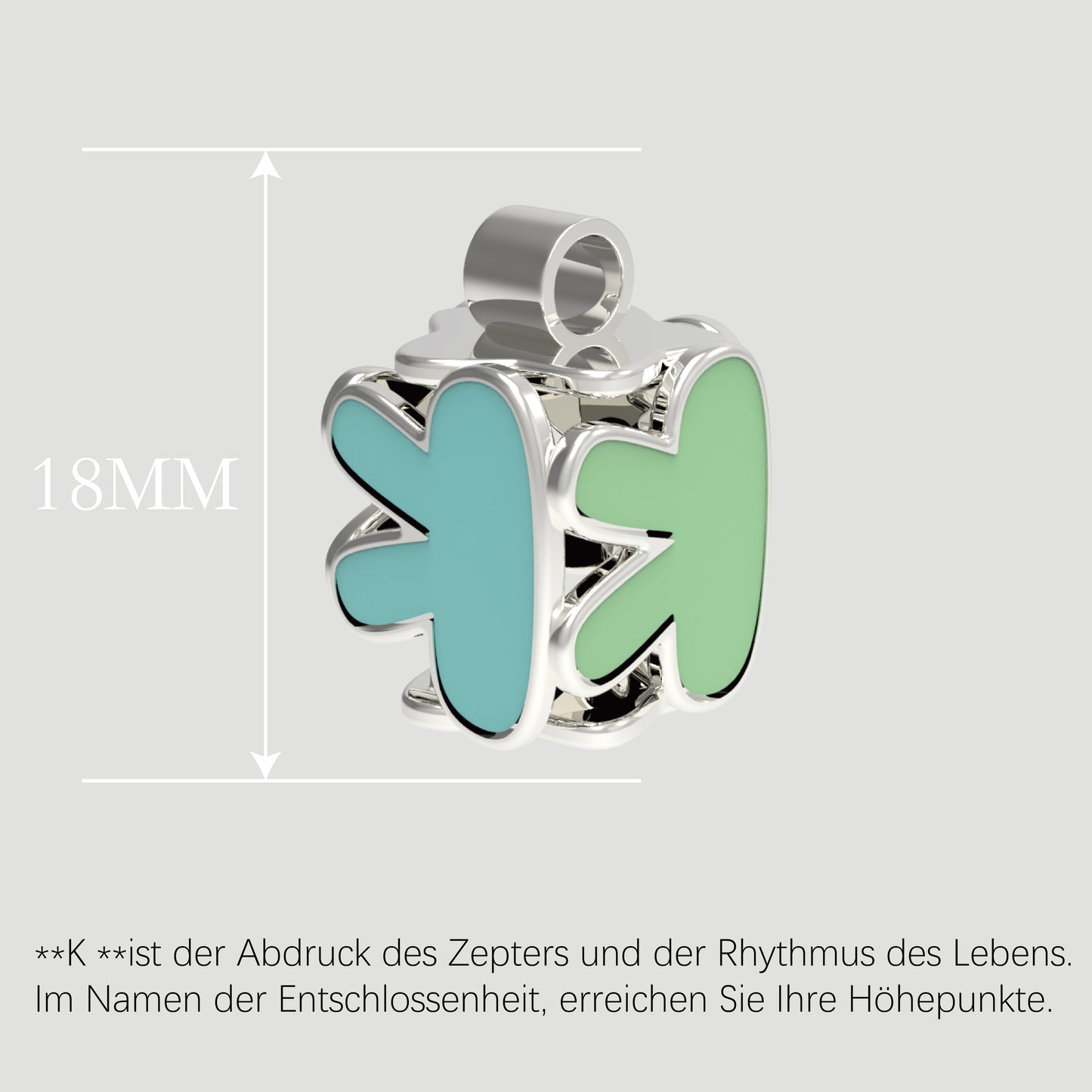 Fashion-Anhänger Buchstabe K-Sterlingsilber