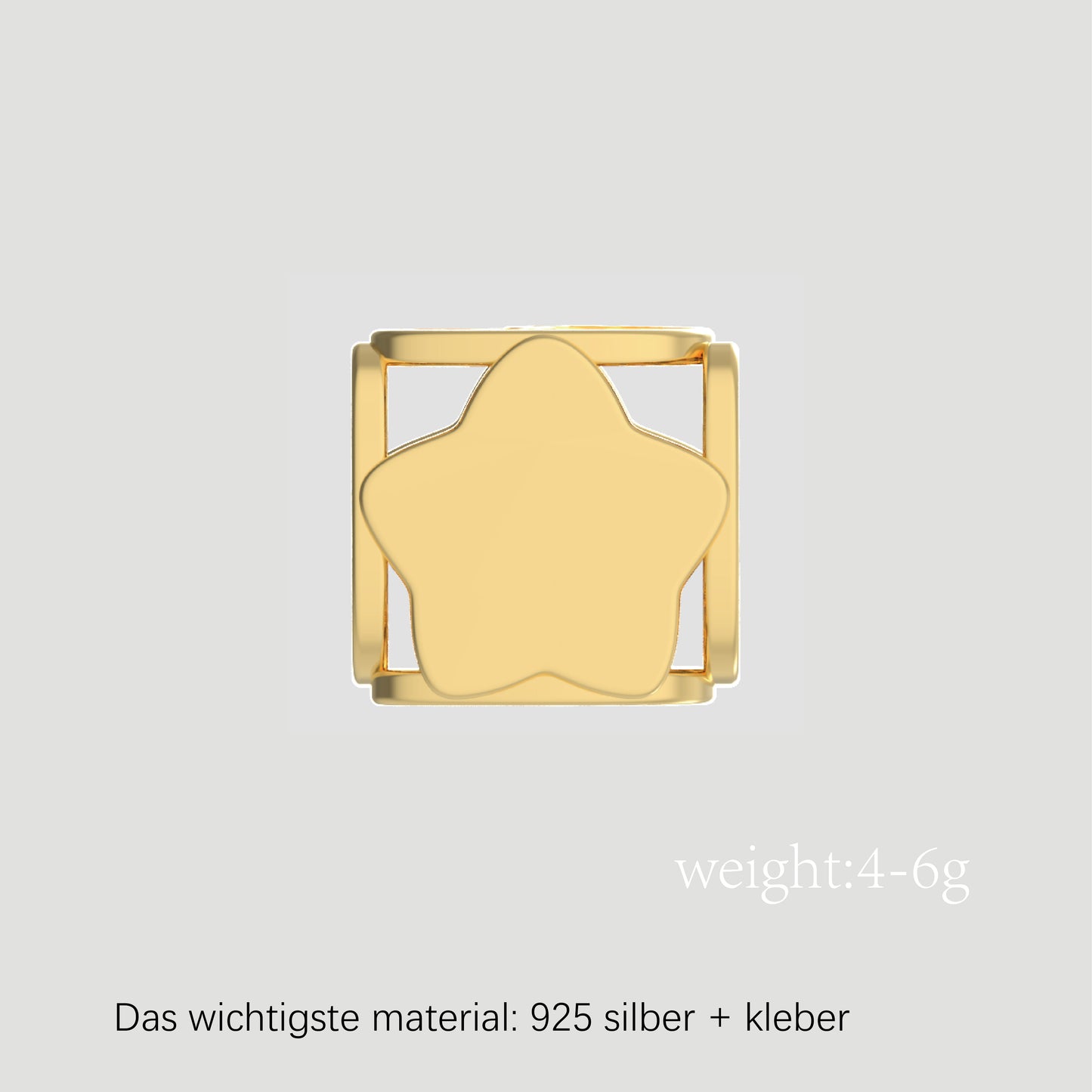 Fashion-Anhänger Buchstabe L-Pures Gold