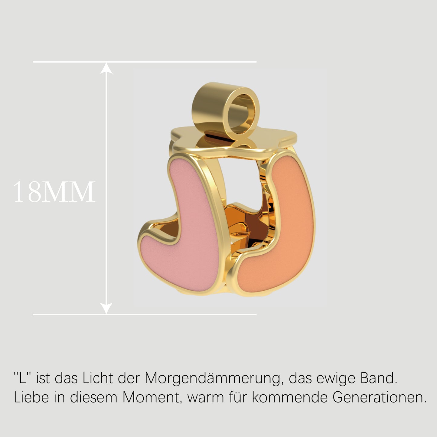 Fashion-Anhänger Buchstabe L-Pures Gold