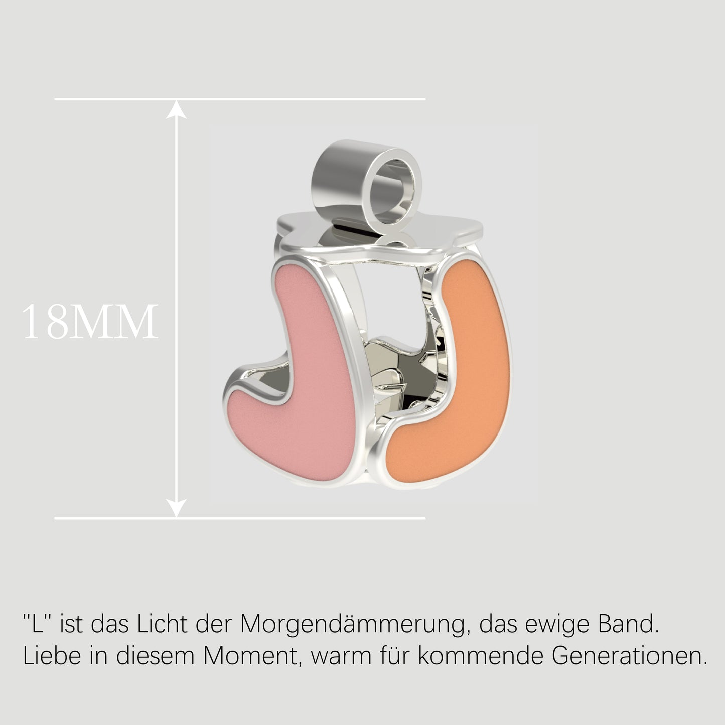 Fashion-Anhänger Buchstabe L-Sterlingsilber