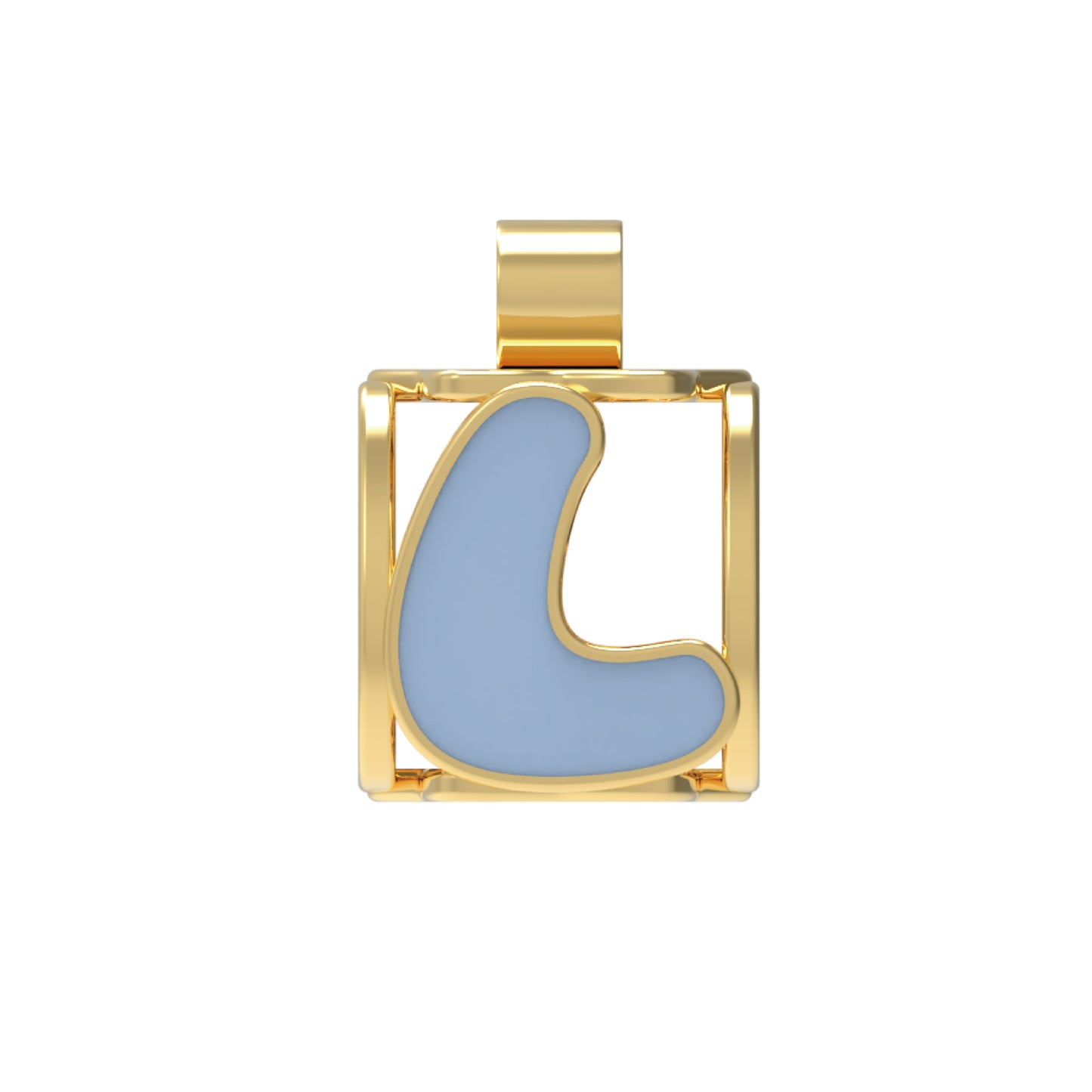 Fashion-Anhänger Buchstabe L-Pures Gold