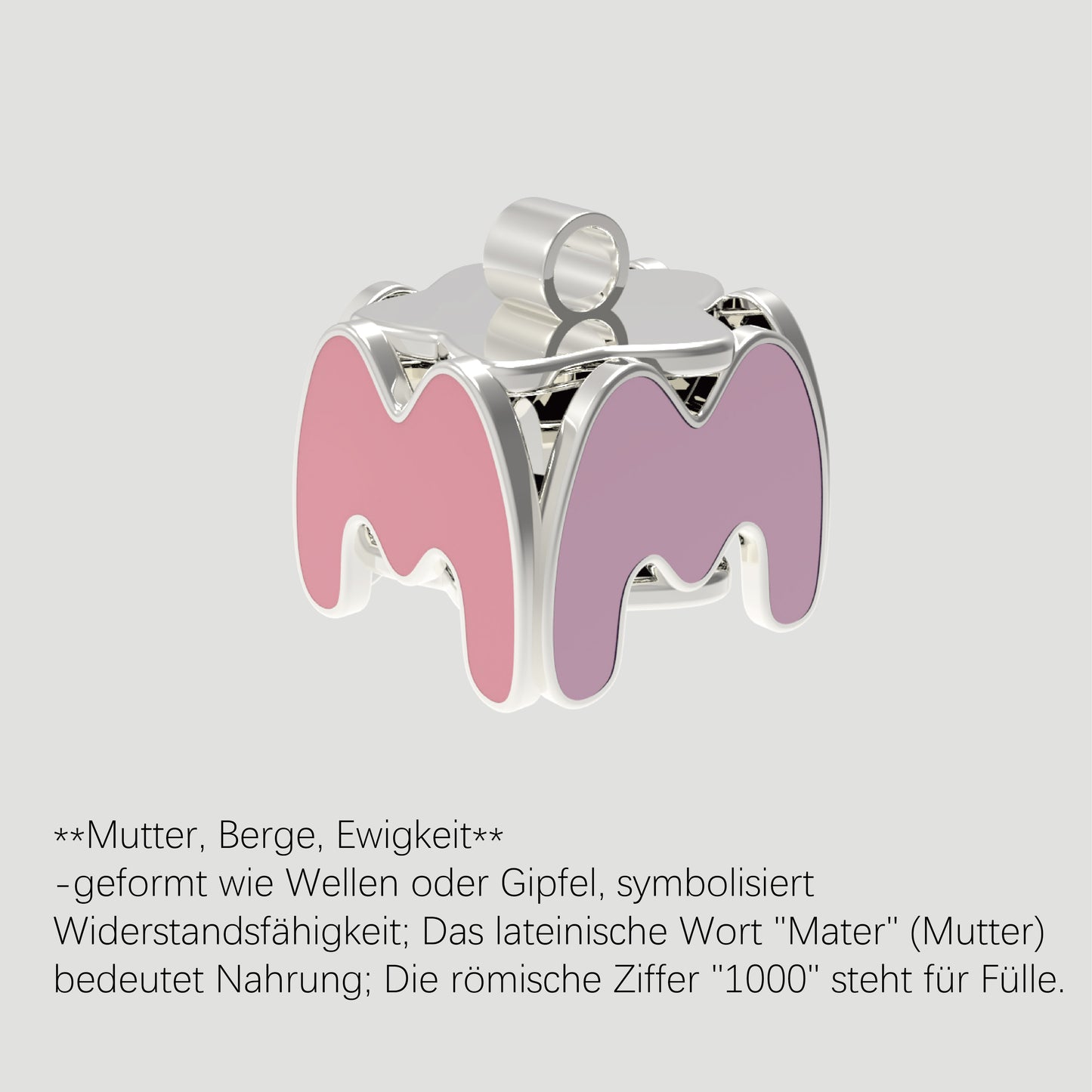 Fashion-Anhänger Buchstabe M-Sterlingsilber