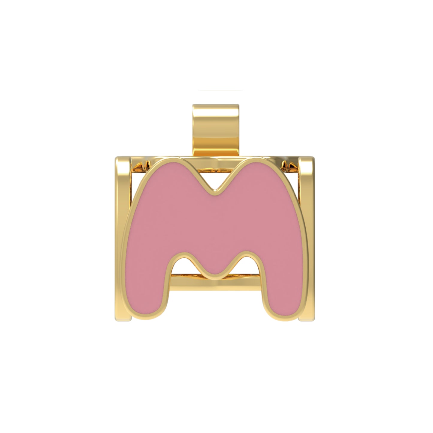 Fashion-Anhänger Buchstabe M-Pures Gold