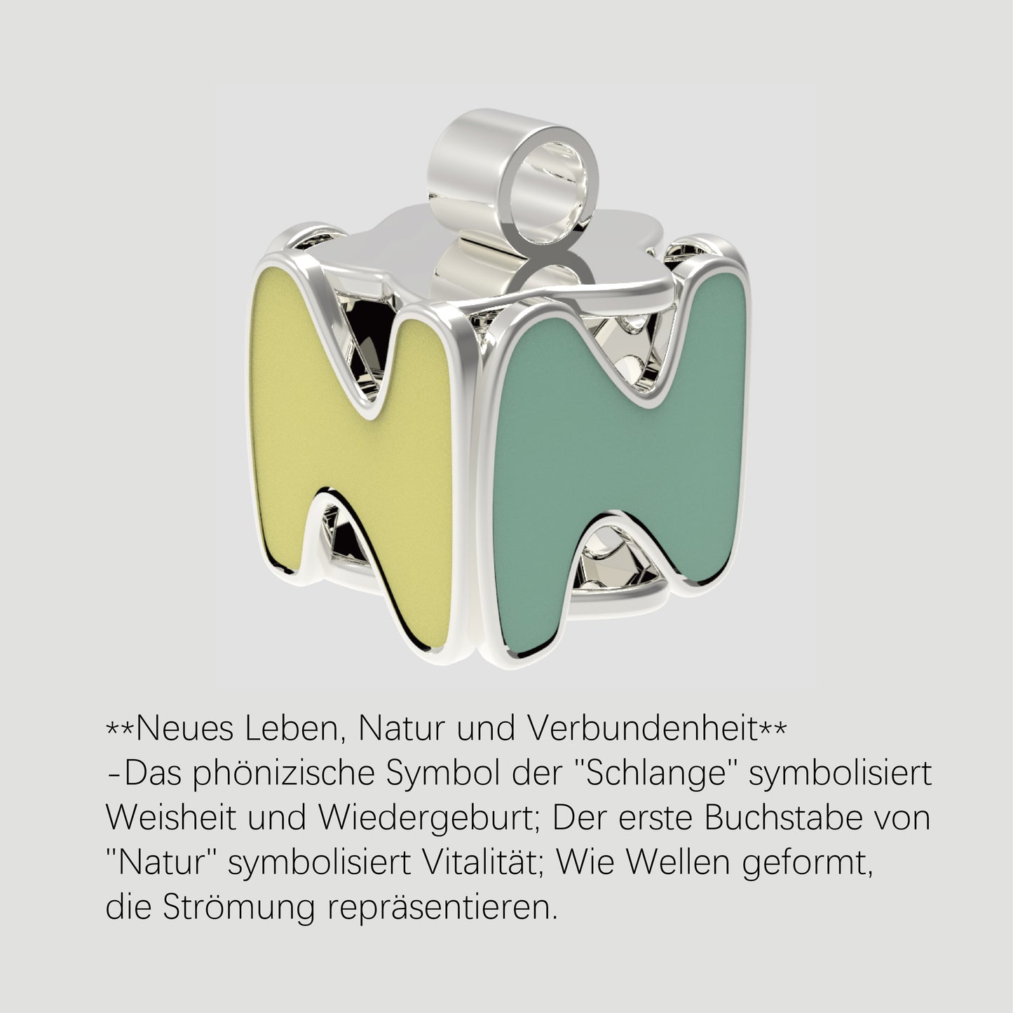 Fashion-Anhänger Buchstabe N-Sterlingsilber