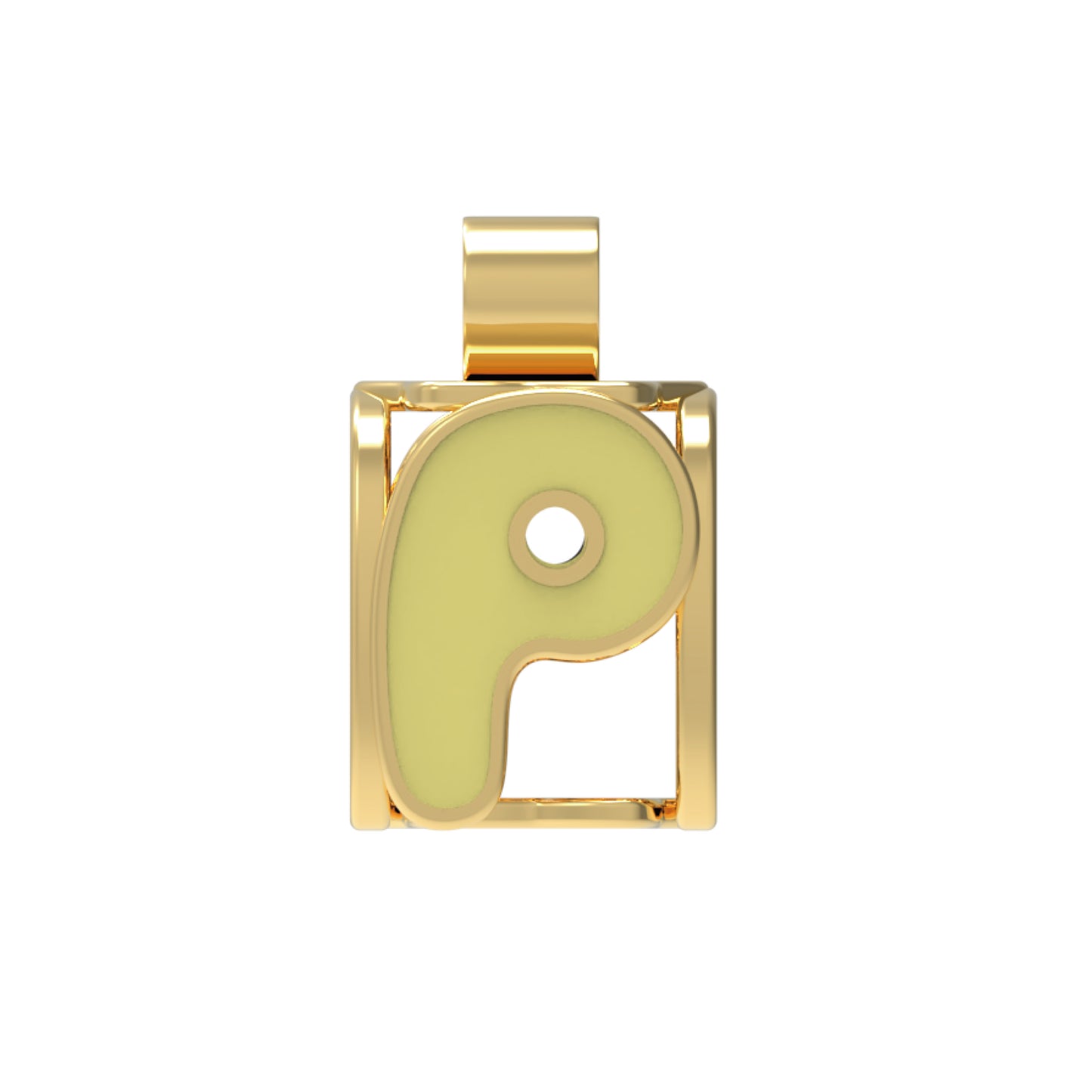 Fashion-Anhänger Buchstabe P-Pures Gold