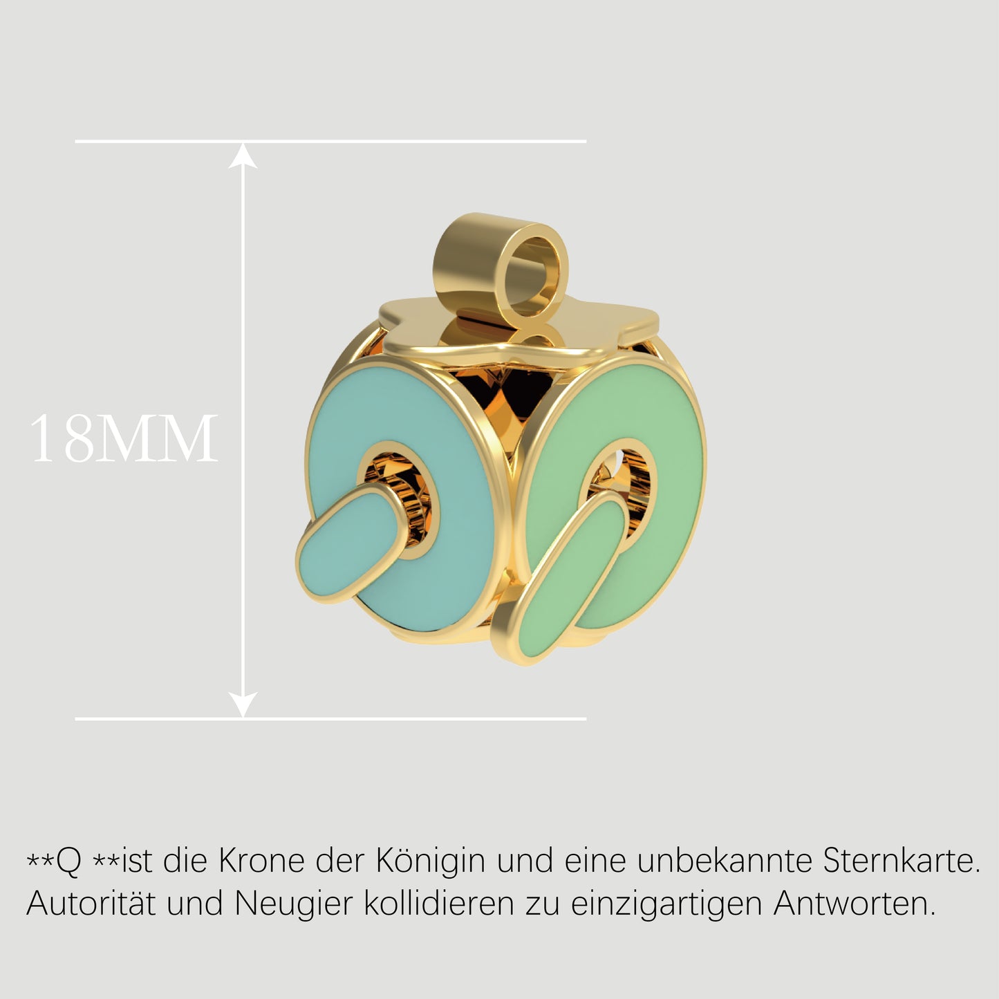 Fashion-Anhänger Buchstabe Q-Pures Gold