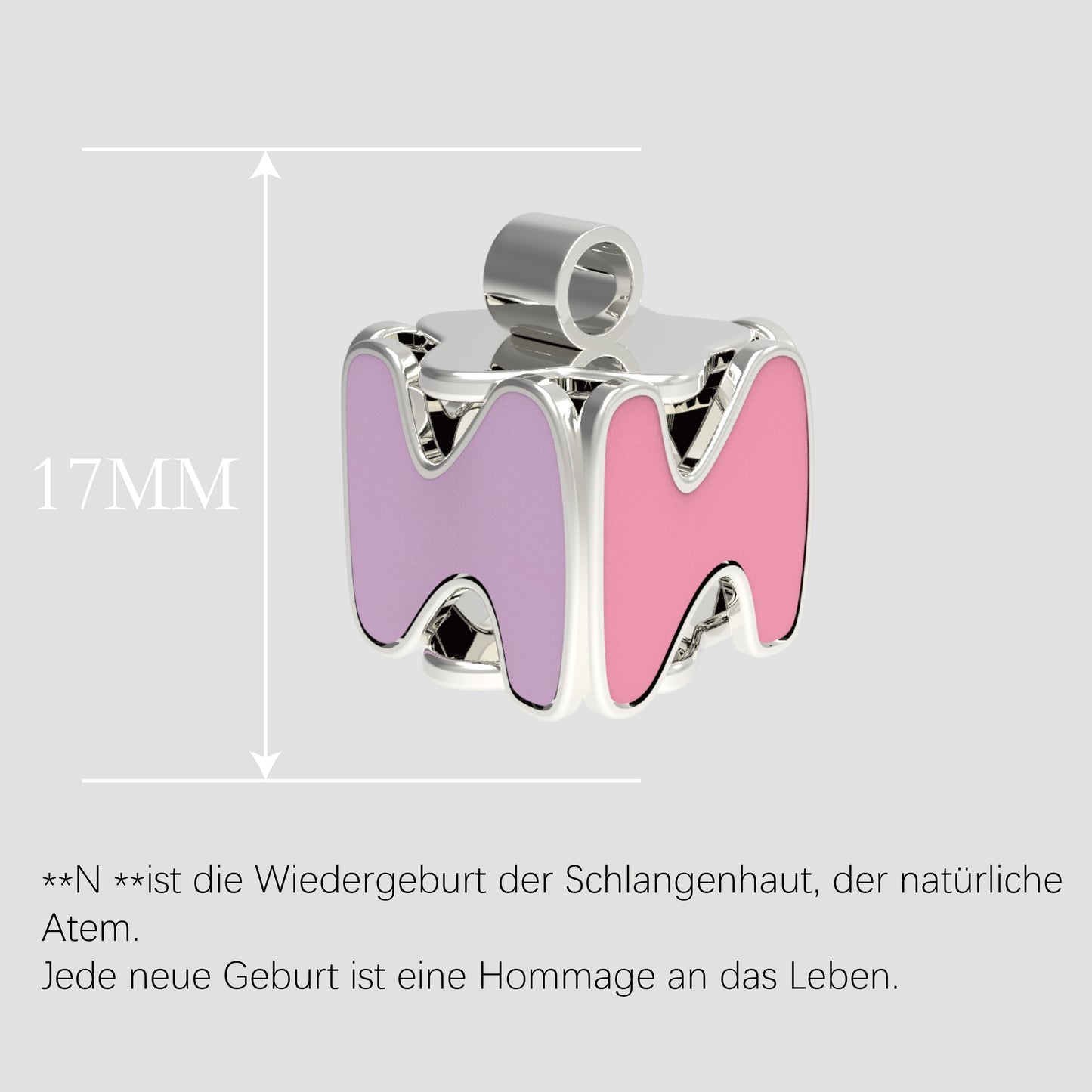 Fashion-Anhänger Buchstabe N-Sterlingsilber